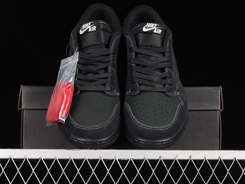 All Categories Air Jordan Jordan Series Basketball Shoes Air Jordan 1 Low Z Version Travis Scott x Air Jordan 1 Low OG "Triple Black" AJ1 Joe 1 Black Warrior Overhook DM7866-001